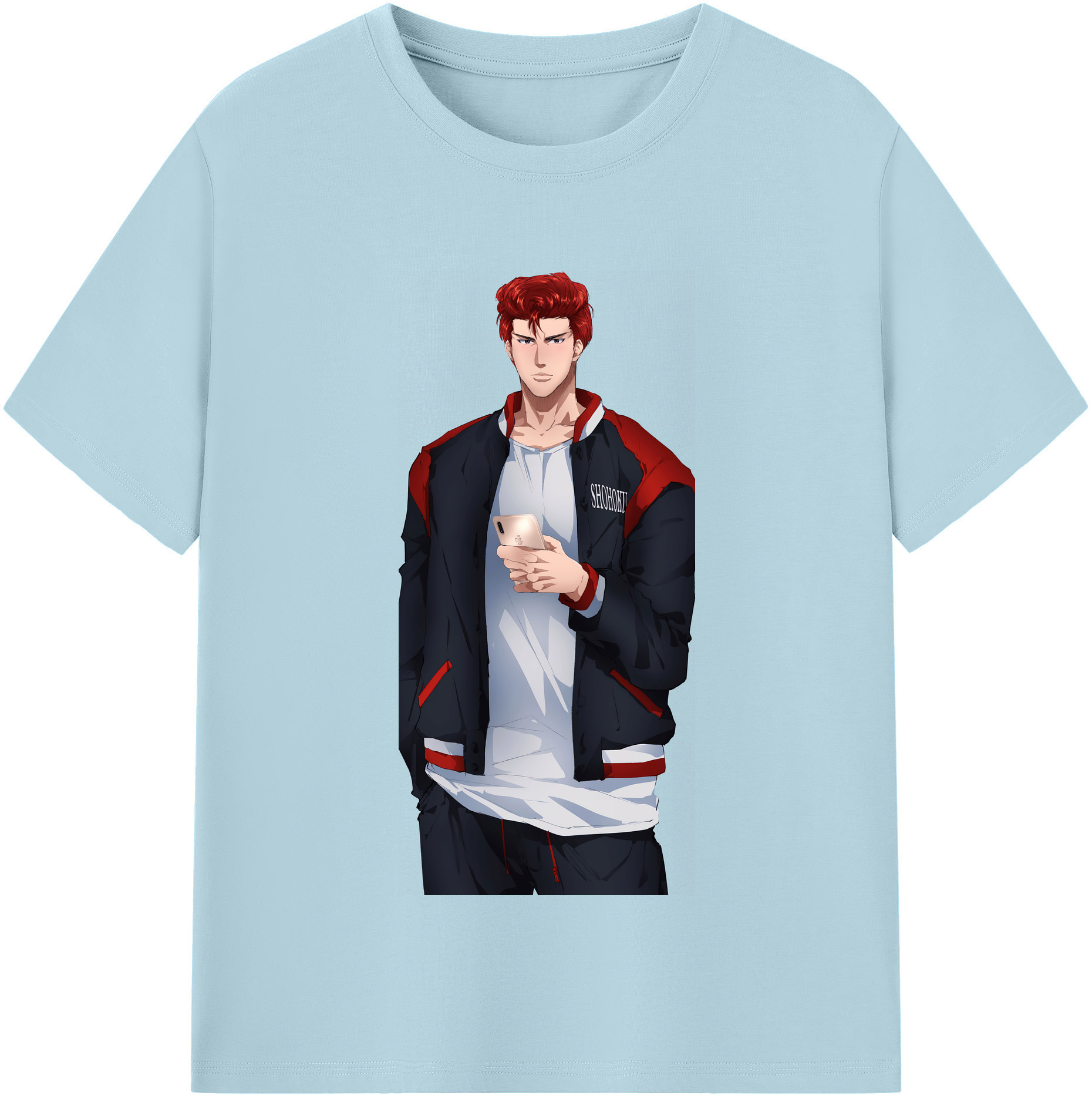 SLAM DUNK／スラムダンク 綿100％半袖Tシャツ（フロントプリント）